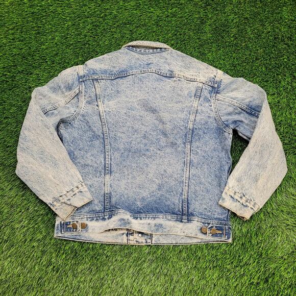 Vintage LEE Riders Denim Jacket Medium 22x25 Crop PATD-153438 - Picture 2 of 16